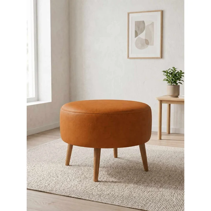Hanah Home 'Az-Ovl-02-Cvz - Tan' Pouffe, Bräunen, 60 x 42 x 60 cm – Bild 1