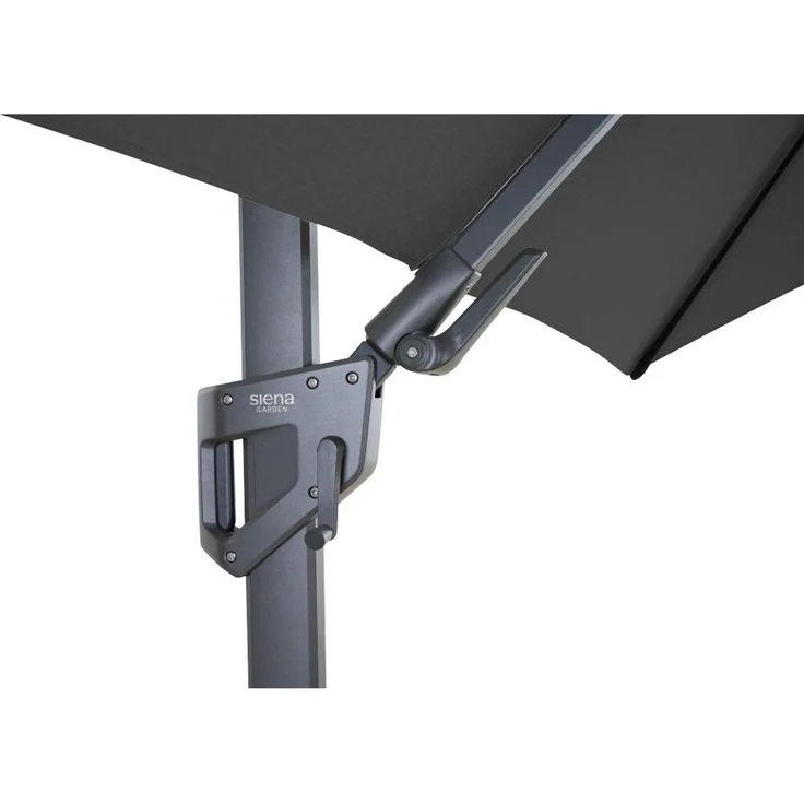 SIENA GARDEN Bosco N+ Ampelschirm anthrazit/anthrazit 300x300 cm Gestell Aluminium anthrazit, Bezug 100% Polyester, 280g/m² in anthrazit-meliert, UPF 50+ – Bild 6