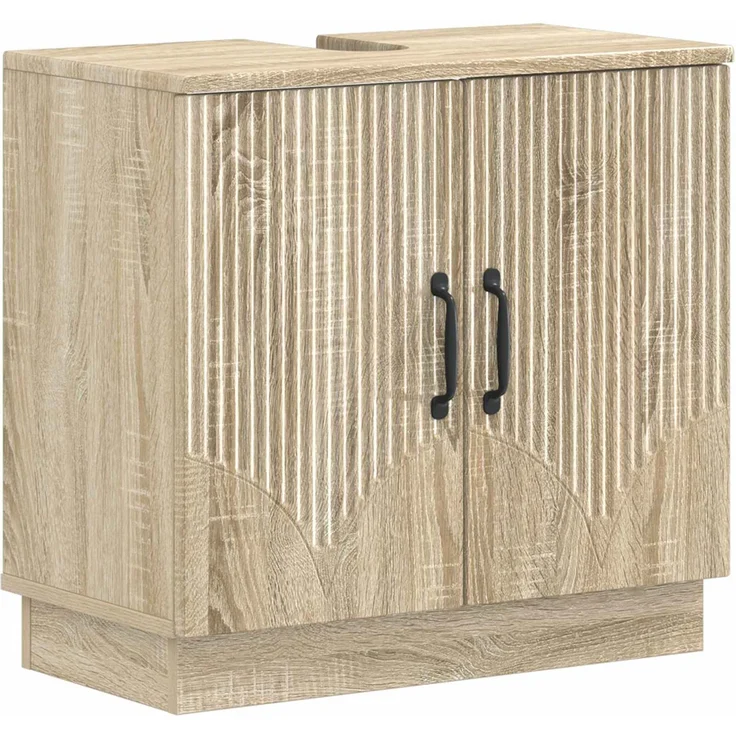 vidaXL 3-teiliges Badezimmer-Schranksystem HOORN 3 stk. Sonoma-Eiche 3418037 – Bild 4