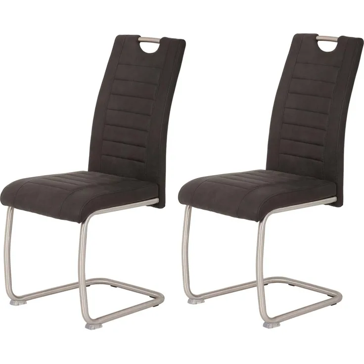 2er Set Schwingstuhl Ulla - Vintage Anthrazit