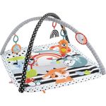 Fisher-Price Tierfreunde Kontrast-Spieldecke, Spielbogen, mit Musik und Licht, Krabbeldecke für Baby, zum Spielen im Bauchlage, Baby Ausstattung, ab Geburt, HPF39