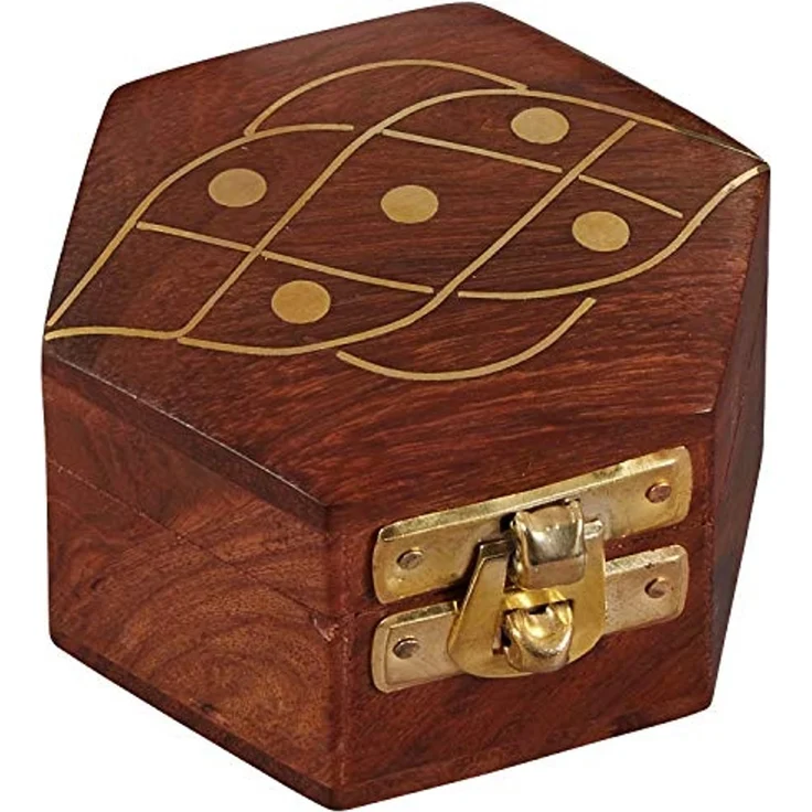 Marrakesch Orient & Mediterran Interior Schmuckkasten 2er Set Schmuckkästchen aus Holz Dajat Delya (2 St), Handarbeit – Bild 4