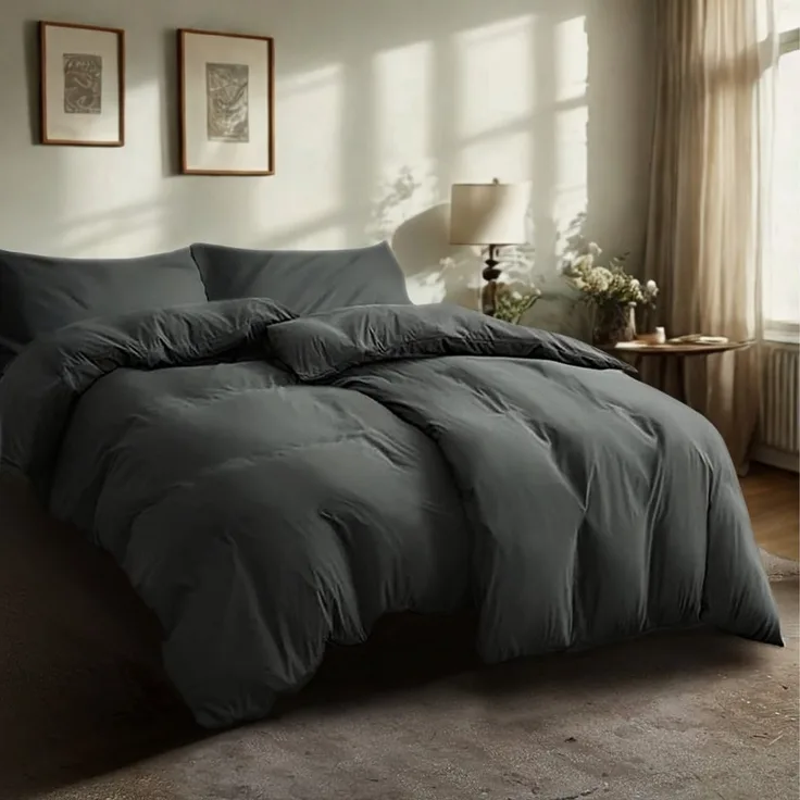 Komfortec Bettwäsche Premium, 135 x 200 bis 220 x 240 cm, 6 verschiedene Größen zur Auswahl, gebürstet 100% Mikrofaser, 4 teilig, Superweiches Bettwäsche-Set, Knitterfrei, Atmungsaktiv