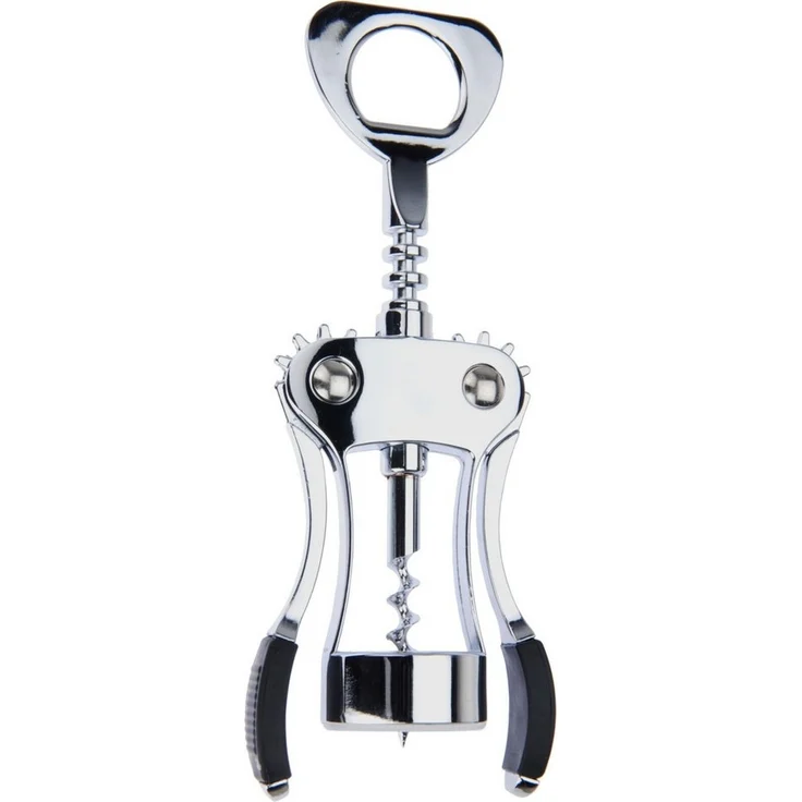 Koopman Korkenzieher Flaschenöffner Hebelkorkenzieher Kapselheber Weinflaschenöffner, (1 tlg), 19cm, Inkl. Flaschenöffner, Silberfarbend, Metall, Korken – Bild 2
