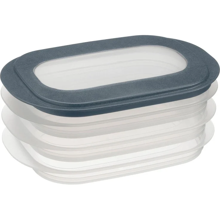 Sunware Aufschnittsdose Sigma Home 3er transparent/blau – Bild 1