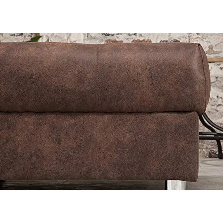 riess-ambiente Wohnlandschaft KENT 305cm antik braun - Federkern, modern, inkl. Hocker u. Kissen, Set 1 Teile, Wohnzimmer · XXL · U-Form · Federkern · Microfaser · Hocker & Kissen – Bild 9