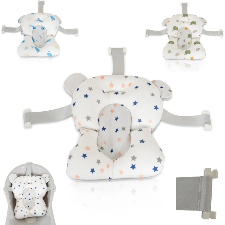 Moni Baby-Badekissen Sea Stars HA-B48, Badeauflage, Kunststoff Clips, ab Geburt bunt – Bild 1