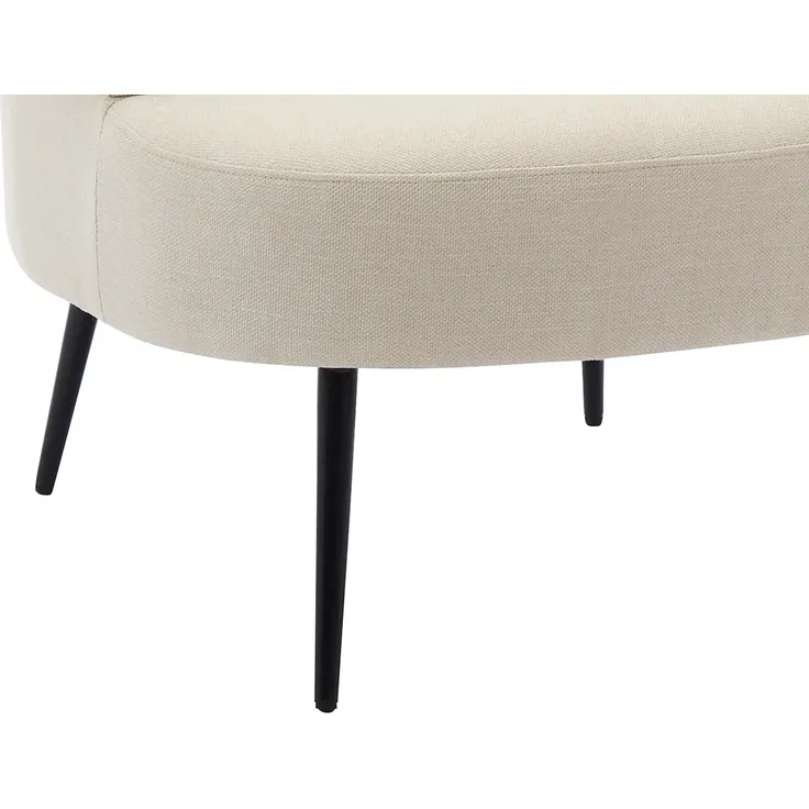 Vente-unique - CAMEDO Sessel Stoff Beige - B 74 cm x H 73 cm x L 80 cm – Bild 5