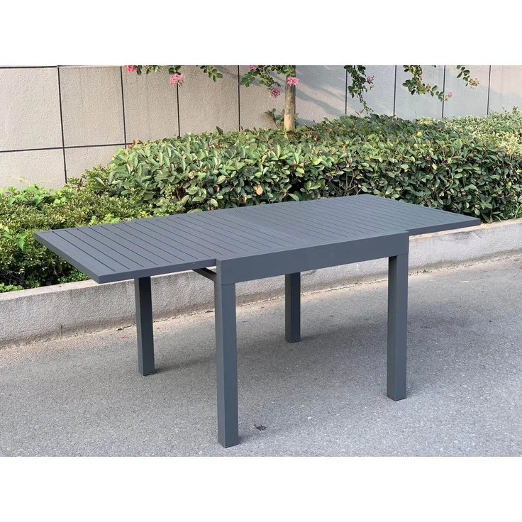 Ausziehtisch ELENA, Aluminium, LxBxH 90-180x90x75cm