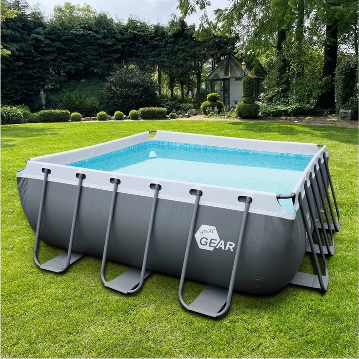 yourGEAR Rechteckpool Familien Pool 3x3x1m Gartenpool Schwimmbecken Schwimmbad Planschbecken – Bild 2