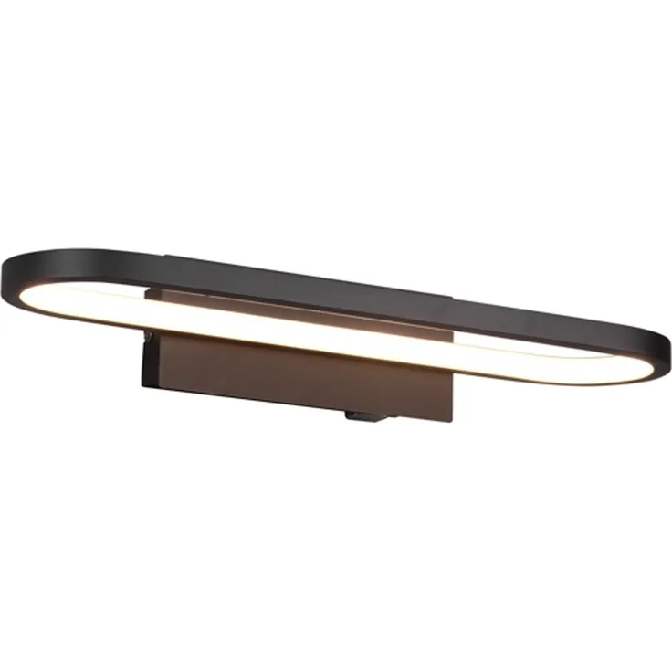LED Badezimmer Wandleuchte GIANNI in Schwarz - Spiegelleuchte, Breite 40cm