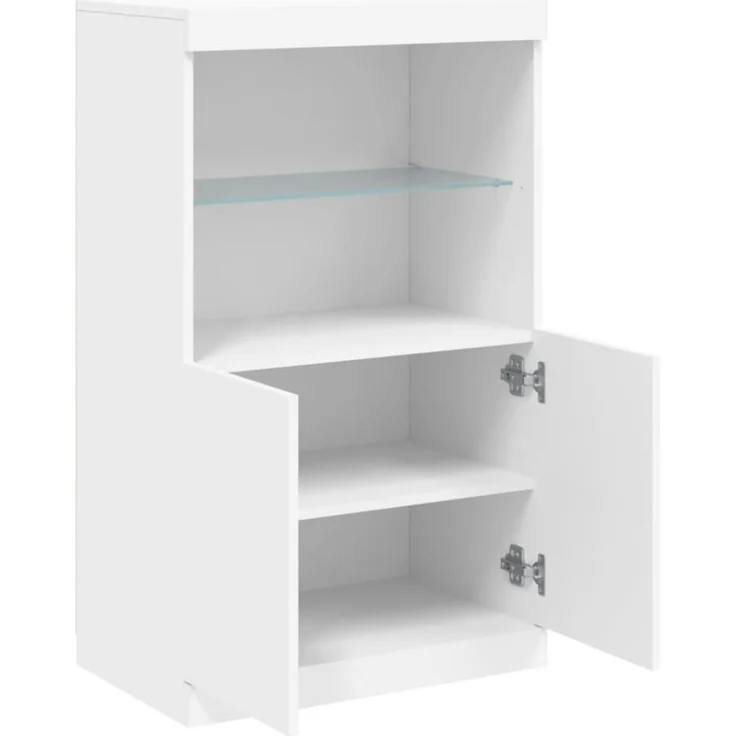 vidaXL Sideboard mit LED-Leuchten Weiß 60,5x37x100 cm 836665 – Bild 9