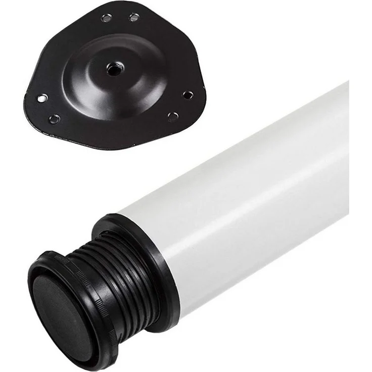 SO-TECH® Tischbein Ø 76 / 80 mm, belastbar bis 75 kg pro Stück, H: 82cm, Stahl, weiß, höhenverstellbar bis 32mm, 1x – Bild 1