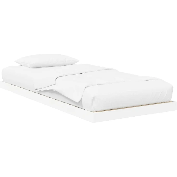 vidaXL Bodenbettrahmen, Holz Weiß, 76,5x200 cm – Bild 2