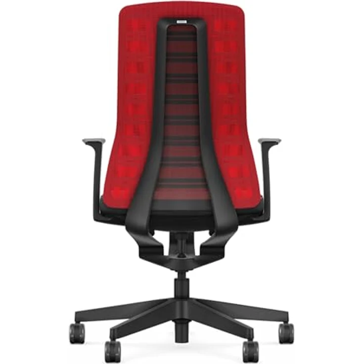 Interstuhl Bürostuhl Pure Active Edition, ergonomischer Smart-Spring Stuhl mit 4D-Armlehne, Rot | Schwarz, Made in Germany – Bild 2