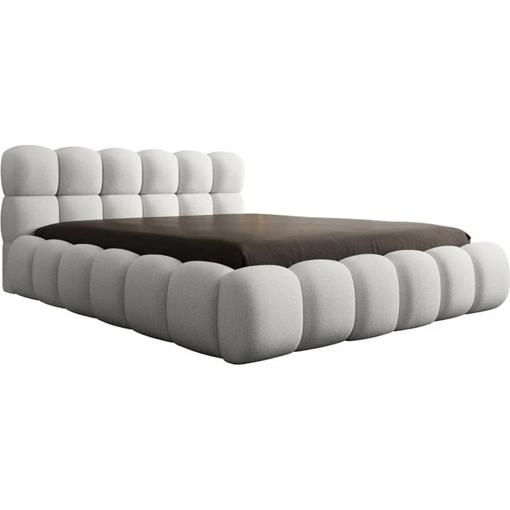 Luxusbetten24 Polsterbett Designer Polsterbett Boston Bouclé, mit Stauraum – Bild 1