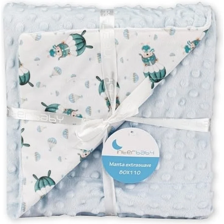 Baby Blase Decke "Paracaidista" Blau – Bild 2