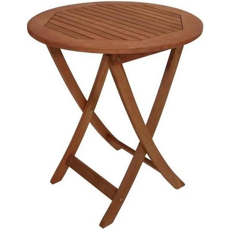 TPFGarden Gartentisch Sidney (1-St, Robuster Garten Holztisch Outdoor Garten-Klapptisch 65cm Durchmesser), Holz (aus Eukalyptusholz) - Hochwertige Verarbeitung - Wetterfest – Bild 4