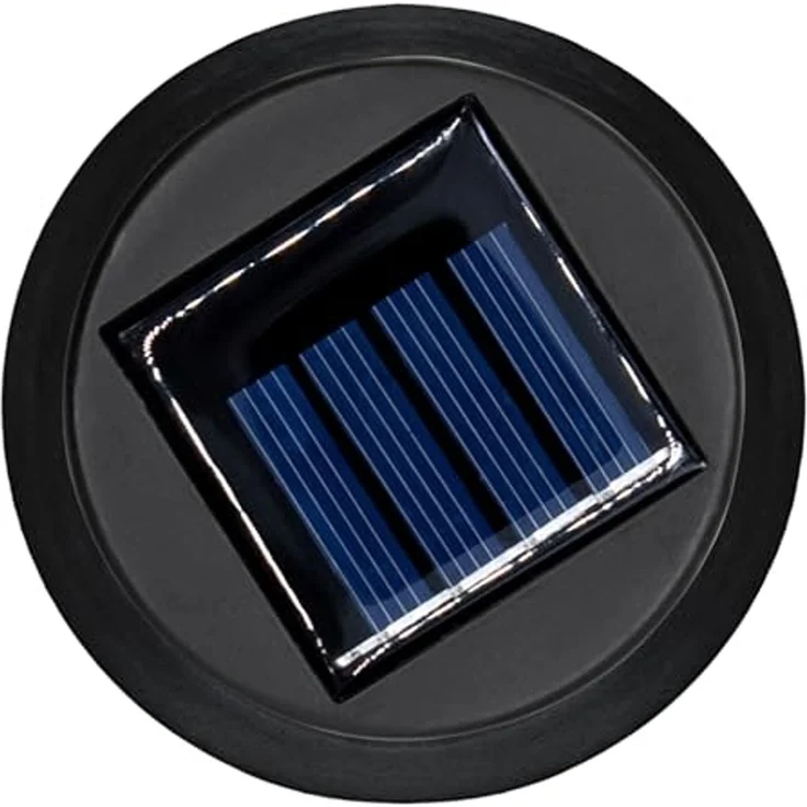 Spetebo LED Tischleuchte Solarlampe schwarz 22x8,5 cm - 2er Set, warm weiß – Bild 4