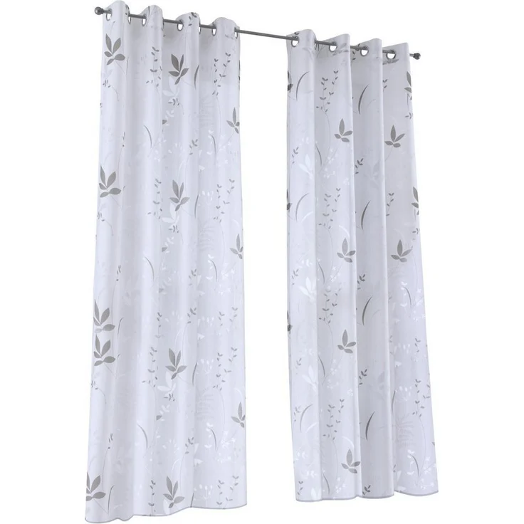 Kutti Vorhang Dandelion (1 St), Ösen, halbtransparent, Baumwolloptik, Gardine halbtransparent, Ausbrenner, Baumwolle-Polyester, bedruckt – Bild 1