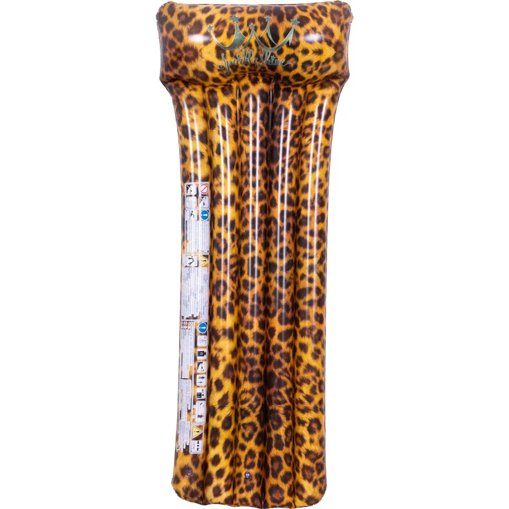SunClub Luftmatratze Leopard 169 x 69 x 25 cm mit 2 Luftkammern und stylischem Design – Bild 2