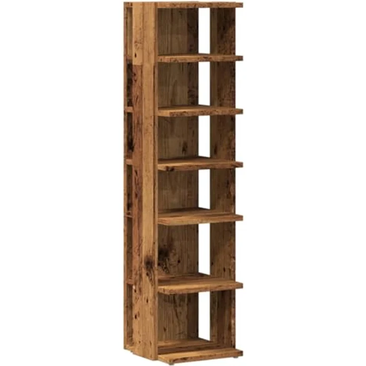 vidaXL Schuhschrank Altholz-Optik 28x27x102 cm Holzwerkstoff 856664 – Bild 2