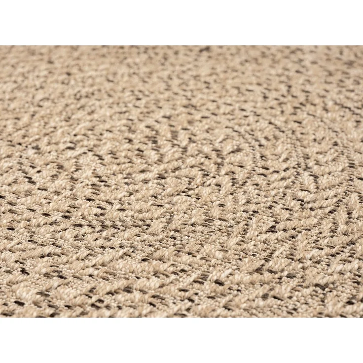 the carpet Teppich Kansas, rund, Höhe: 1 mm, moderner robuster In und Outdoor Teppich Jute Look – Bild 3