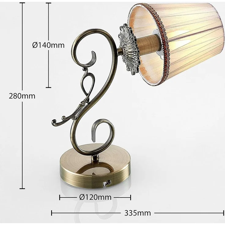 Lindby Wandleuchte Finnick, Bronze IP20, 1 x 40 W – Bild 4