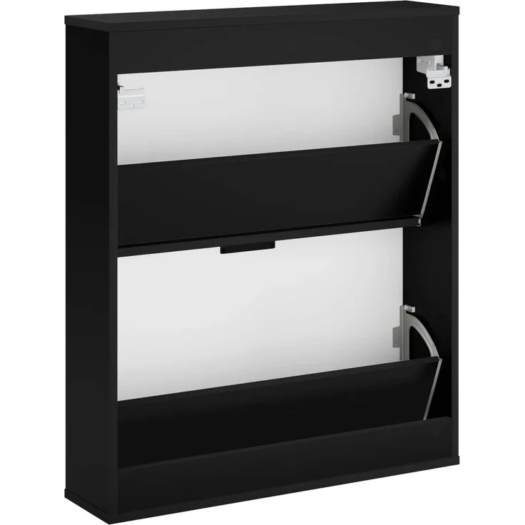 vidaXL Schuhschrank VENRAY 70 x 17 x 82 cm Holzwerkstoff Schwarz 8020064 – Bild 7