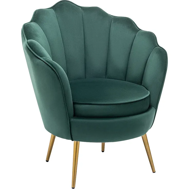 Vente-unique - LALEA - Sessel mit gerader Rückenlehne - Metall - Grün - 76 x 73 x 88 cm