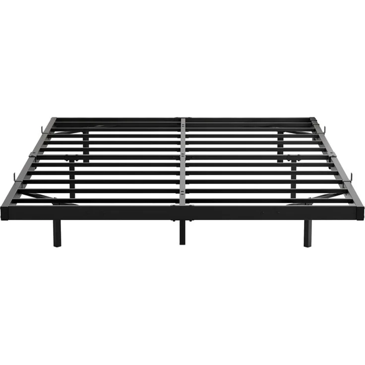 Homerecommend Schwebebettrahmen Metallbett 140x190 cm, für Schlafzimmer & Jugendzimmer, mit LED-Beleuchtung & integrierter Ladestation (1 Steckdose, 2 USB), Vintage Schwarz – Bild 8