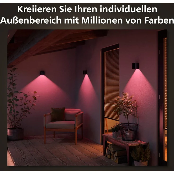 Philips Hue White & Color Ambiance Resonate Wandleuchte einstrahlig, schwarz – Bild 6