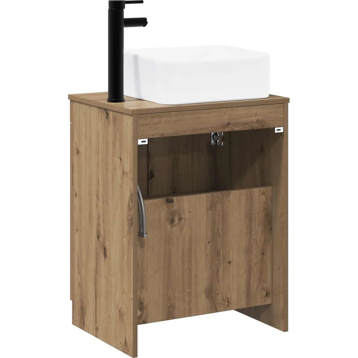 vidaXL Waschbeckenschrank Artisan-Eiche 54 x 41 x 100 cm Holzwerkstoff 3404239 – Bild 7
