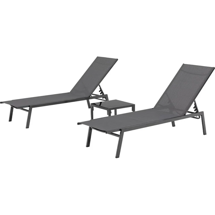Gardissimo MADRID 2er-Set Liegen Sonnenliege Gartenliege mit Beistelltisch – Bild 8