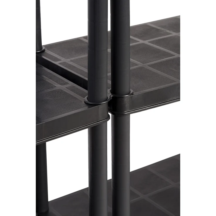 Set: 2 x KREHER Haushaltsregal 15" mit fünf geschlossenen Böden in Schwarz – Bild 4
