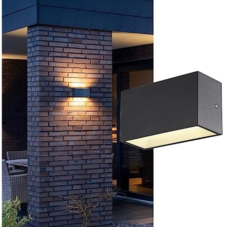 SLV 1005151 SITRA M LED Outdoor Wandaufbauleuchte anthrazit CCT switch IP65 – Bild 2