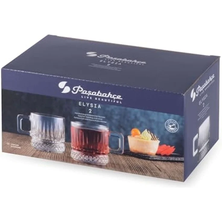 Pasabahce 2er Set 195cc 55422 Elysia Teegläser Fincan Kupasi transparent – Bild 7