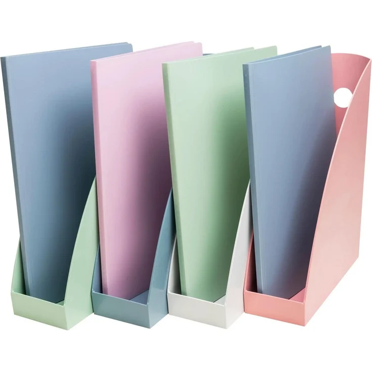 EXACOMPTA Aufbewahrungsbox Set mit 4 Stehsammlern Mag-Cube AutentiK Farben sortiert 182303SETD, Stehsammler – Bild 3