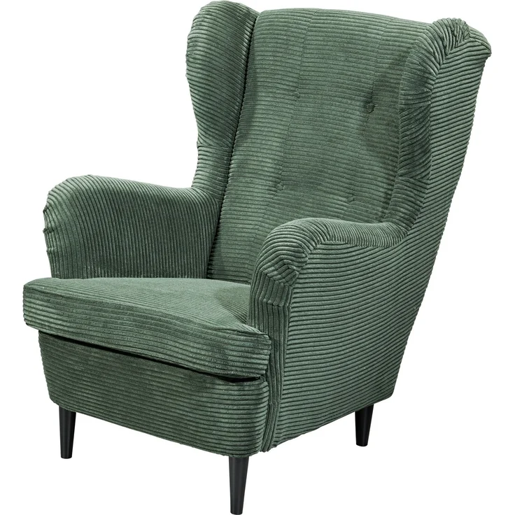 Ohrensessel >OSKAR< (Sessel und Hocker) in winter moss - 78x102x98 (BxHxT) – Bild 4
