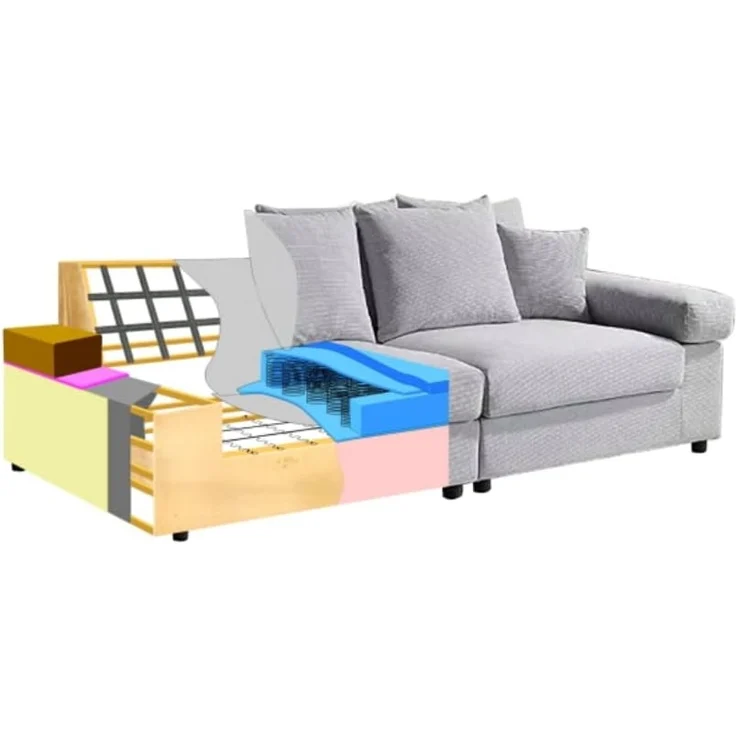 ATLANTIC home collection Big-Sofa Bjoern, mit Cord-Bezug, XXL-Sitzfläche, mit Federkern, frei im Raum stellbar – Bild 11