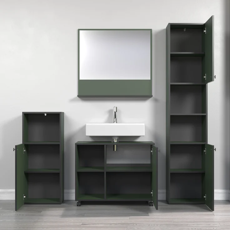 Badmöbel Set Bliss in grün 180 cm – Bild 5