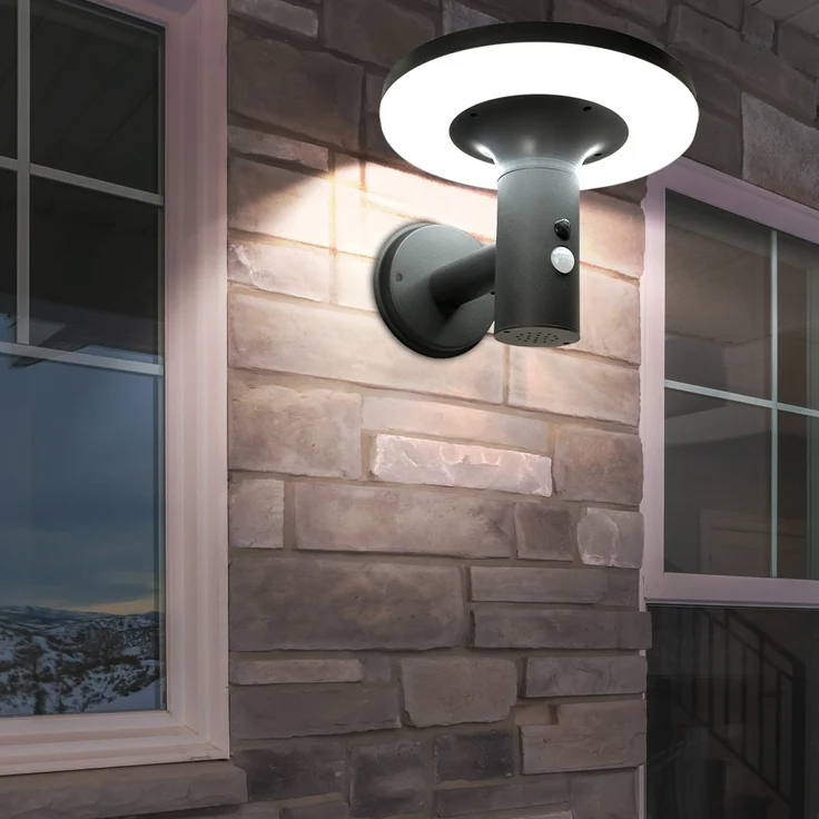 2x LED Solar Wandleuchte anthrazit, Bewegungsmelder, H 21 cm – Bild 7