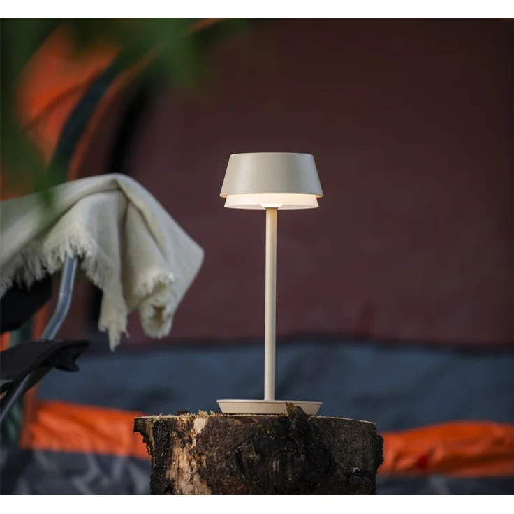 Akku Tischleuchte LYON für Outdoor dimmbar, kabellos in Sandfarben, 30cm – Bild 7