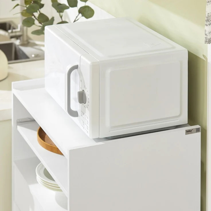 SoBuy FSB09-W Küchenwagen, Spanplatte, Melamin, Weiß, 59 x 92 x 40 cm – Bild 4