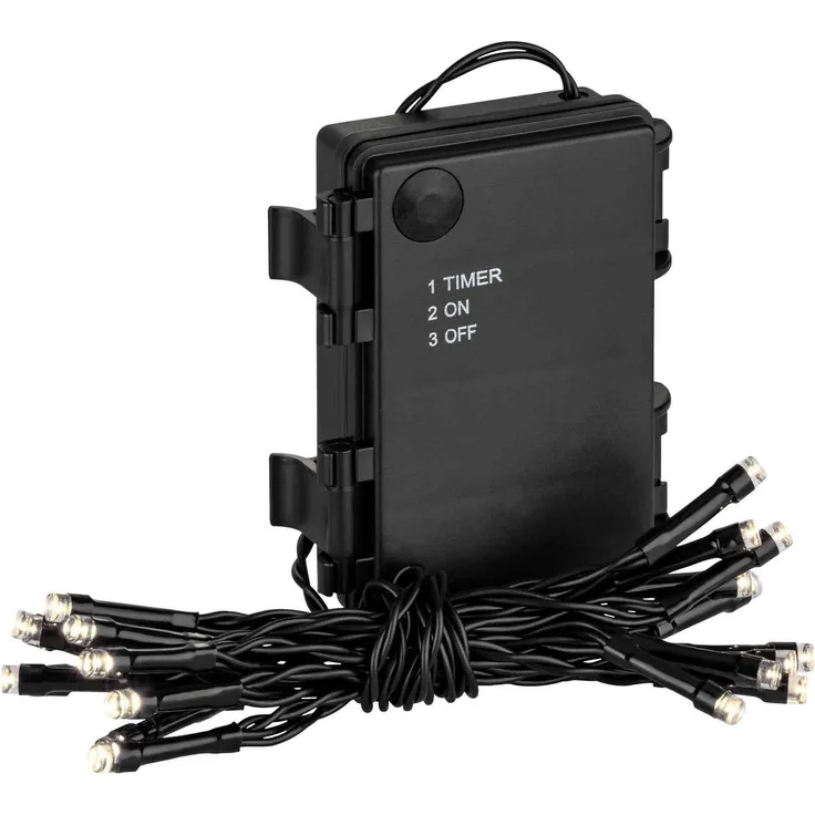 Coen Bakker Deco BV LED-Lichterkette LED Lights, Batterie außen schwarz 14,95m Timer 200 LEDs warmweiß