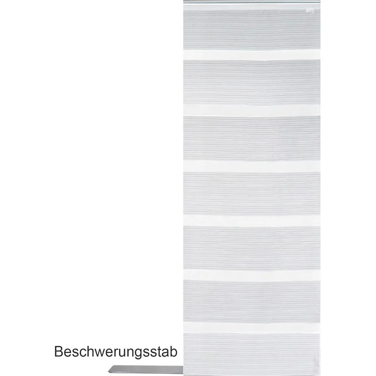 Haus und Deko Schiebegardine Flächenvorhang 60x245 cm halbtransparent gestreift Schiebegardine (1 St), Paneelwagen, halbtransparent, Polyester – Bild 3