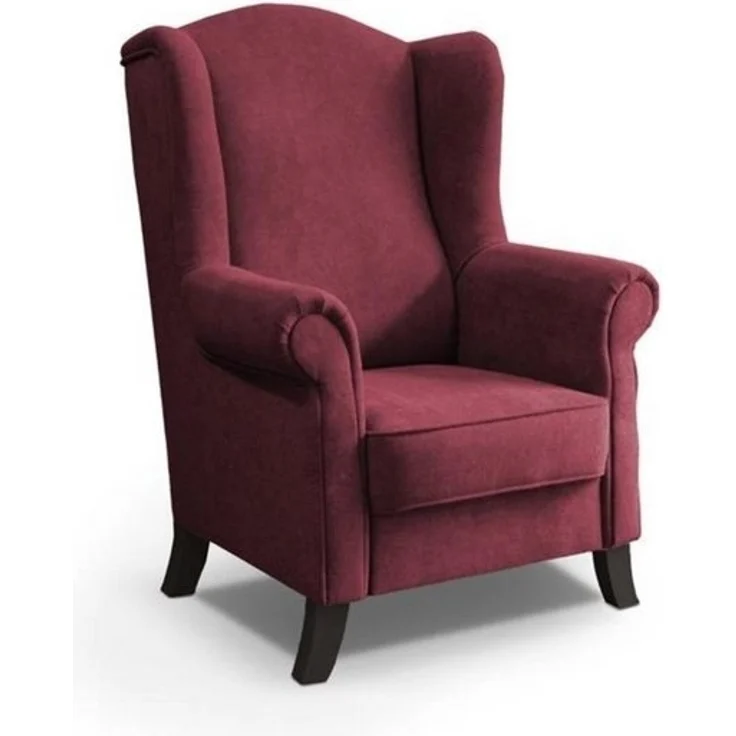 Beautysofa Ohrensessel Leonardo (mit Holzbeine, Wellenfedern) – Bild 4