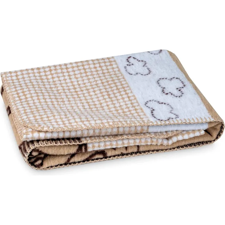 Julius Zöllner Schmusedecke-Baumwolldecke Jacquard | Gr. 75x100 cm | Made in Germany | 100% Baumwolle | OEKO-TEX® STANDARD 100 | Schlummerbärchen