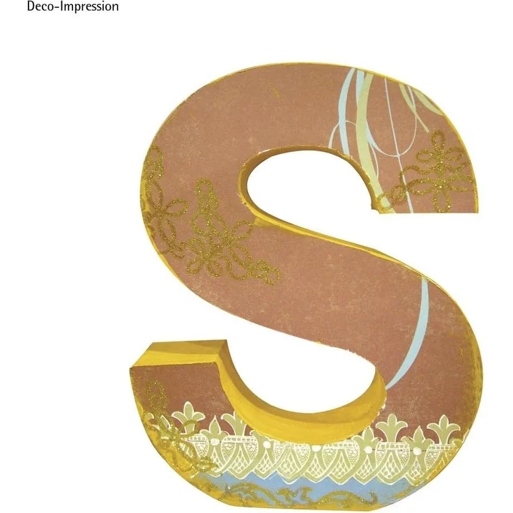 Pappmaché Buchstabe S FSC Recycled100%, 15x10,5x3cm – Bild 2
