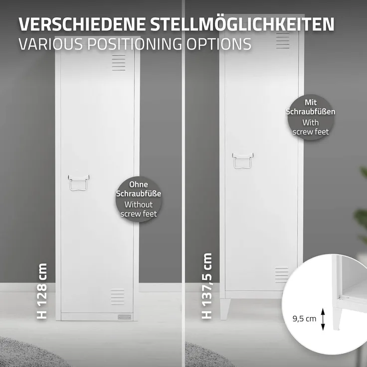ML-DESIGN Aktenschrank Metallschrank mit Schubladen Aufbewahrungsschrank Mehrzweckschrank (1-St) Lagerschrank Büroschrank Werkzeugschrank Stahlschrank 38x38x137,5 cm
